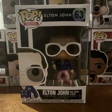 Funko Pop! Rocks Elton John 63 Music Vinyl Figure Red White Blue 2017 Multicolor