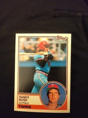 1983 Topps Traded - Randy Bush #17T 1 Star Back (RC)