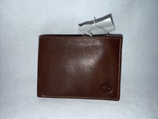 Timberland Men's Genuine Leather Wallet Brown NEW but has some marks