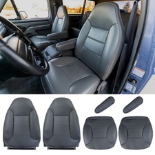 For 1992-1996 Ford Bronco XLT Driver & Passenger Leather Seat Cover Opal Gray