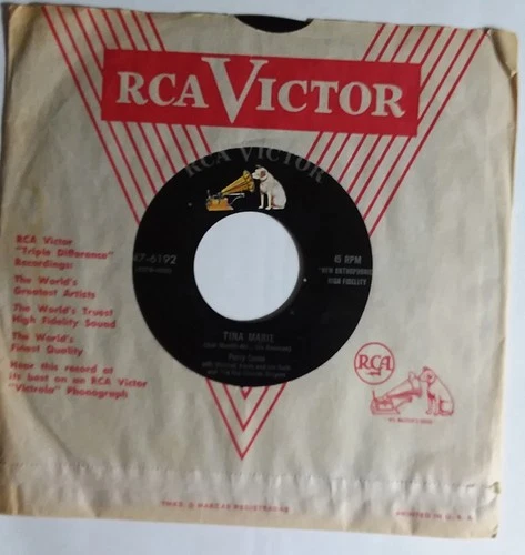 PERRY COMO 45 TINA MARIE B/W FOOLED VG+ RCA VICTOR 47-6192