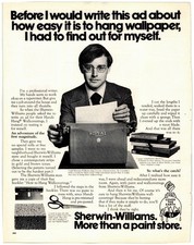 Sherwin-Williams Vintage 1970s Magazine Ad Royal Typewriter Handi-Hang AD085