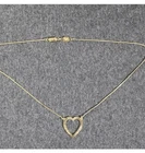 beautiful vintage costume jewelry 1928 gold tone heart necklace