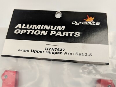 Vintage Dynamite Red Aluminum Upper Suspension Arms DYN7637 for