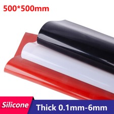 500x500mm Soft Silicone Rubber Sheet Mat Gasket Red Black White Thick 0.1mm-6mm 500x500mm Soft Silicone Rubber Sheet Mat Gasket Red Black White Thick 0.1mm-6mm