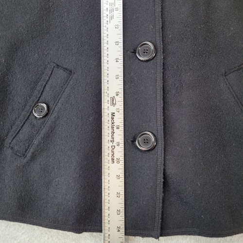 Jones New York Signature Jacke Wollmischung SCHWARZ Knopfleiste Damen Large - Bild 7 von 13