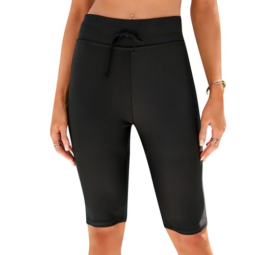 Women Elastic Waistband Swimming Shorts Swimming Beach Board Shorts Sports Pants - Picture 13 of 14