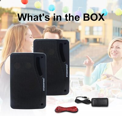 Herdio 2x3.5 Zoll Outdoor Bluetooth Lautsprecher Wasserdichte 200W Wandhalterung