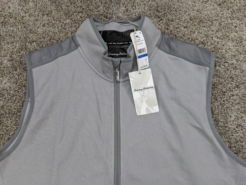 Tommy Bahama Vest Men's XL Turf and Trek Island Zone Full Zip Up Jacket Gray NEW - Picture 2 of 12
