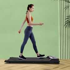 Walking Pad Under Desk Treadmill 264.55lbs Capacity Portable Home Office Black