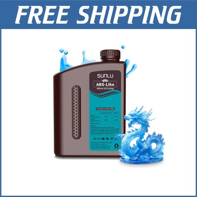2000G ABS-Like Resin for 3D Printers - Clear Blue, Fast Curing & High Precision
