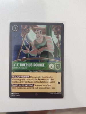 Lorcana Lyle Tiberius Rourke - Cunning Mercenary FOIL 78/204 Into the ...