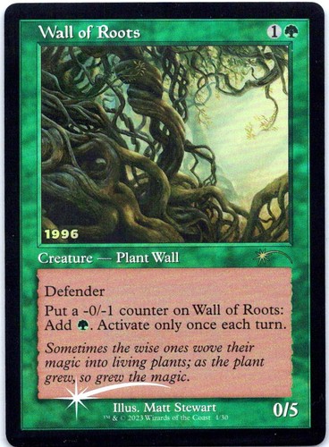 #4 Wall of Roots MTG 30th Anniversary Promos FOIL