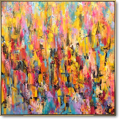 Gigantic Dynamic Abstraction Wall Art Huge Colorful Explosion Rich Textured Art
