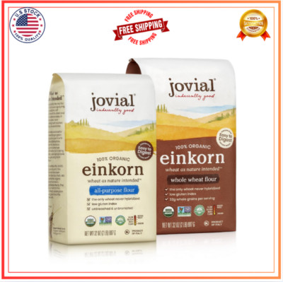 Jovial Organic Einkorn Whole Wheat & All-Purpose Flour - 32 Oz, 2 Pack