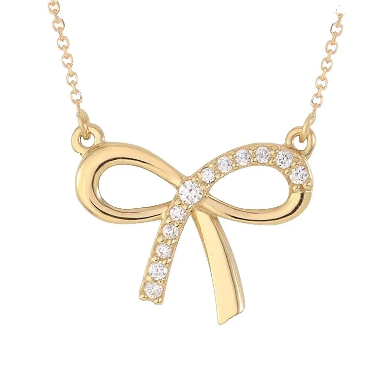 Collares de Moda Chapado en Oro Blanco Perla