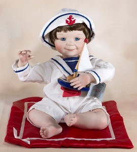 porcelain sailor boy doll