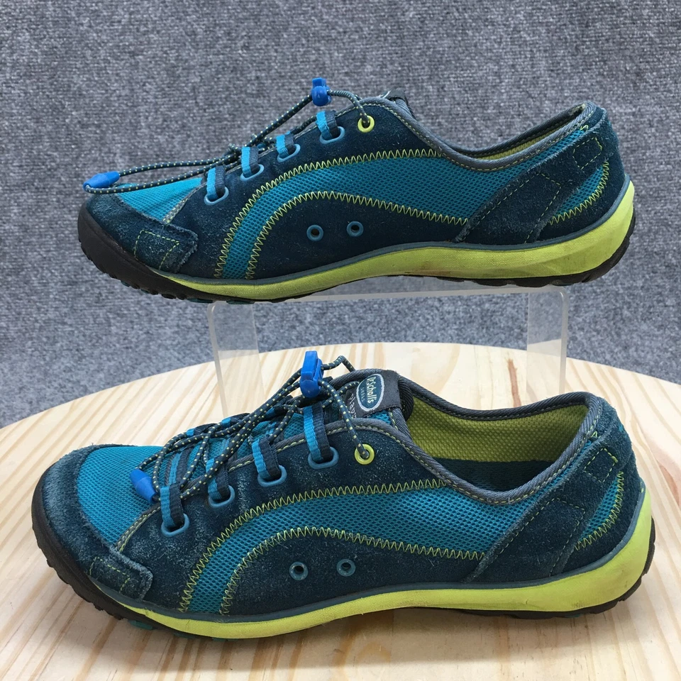 Dr Scholls Zapatos Mujer 9.5 M Rory Deportivos Cordón Tenis Azul Verde Gamuza Foto 2 de 4