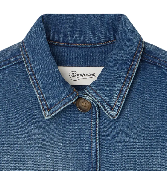 Bonpoint girl Clarity Denim shirt Jacket collared size 6 $355 | eBay