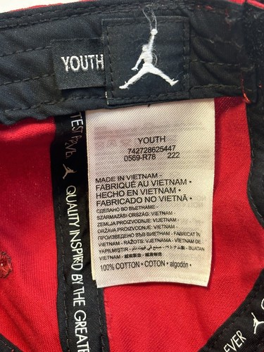 Air Jordan Youth Hat Jumpman Snapback Cap Red YOUTH Adjustable - Picture 7 of 8