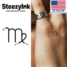 SteezyInk temporary tattoo Virgo last upto 2 weeks 1 x 1 inch