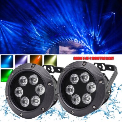 Yoken 120W LED Par Strahler Wiederaufladbar 4-IN-1 RGBW 6 LED DMX512 Bühnenlicht