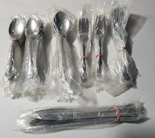Lot Of 78 Pieces New Rogers Stainless Flatware Forks Spoons Knives