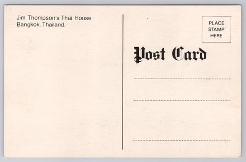 Postal de la casa tailandesa de Jim Thompson en Bangkok Tailandia - Imagen 2 de 2