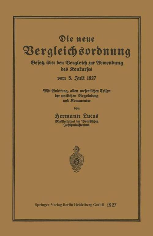 Thumbnail - Hermann Lucas | Die Neue Vergleichsordnung | Taschenbuch | Deutsch |