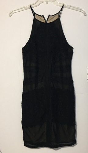 Forever 21 Dress Womens Size Medium Black Laced Party Homecoming Holiday Dress