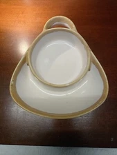 Stoneware individual soup and cracke Size Chip and Dip Bowl Stoneware Pink #A6