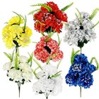 7 Head Glitter Mum Bouquet XL - Bling Artificial Silk Flowers Home Craft Funeral