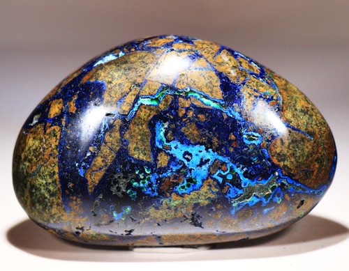 381 g 3.95" Sharp Polished Free Form Azurite Malachite Chrysocolla, Peru! AZS304 - Picture 3 of 6