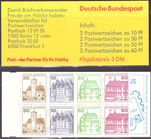 Bund, BRD, Markenheftchen, MH 23 a (c), oZ, postfrisch