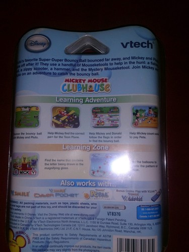NEW V-TECH V.SMILE V-MOTION MICKEY MOUSE CLUBHOUSE ACTIVE LEARNING GAME AGE 4-6 - Picture 3 of 3
