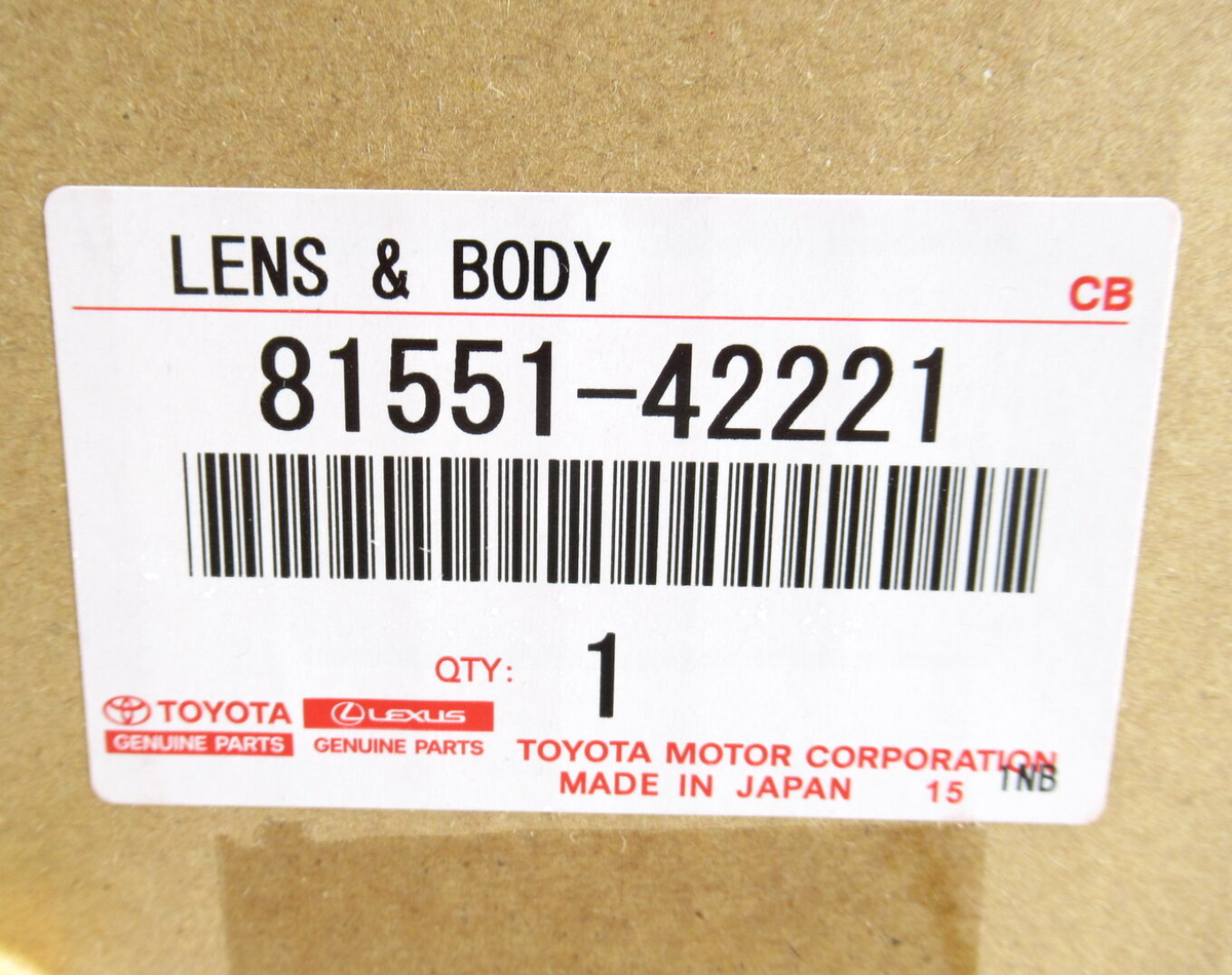 Genuine OEM Toyota 81551-42221 Passenger RH Tail Light 2019-2021