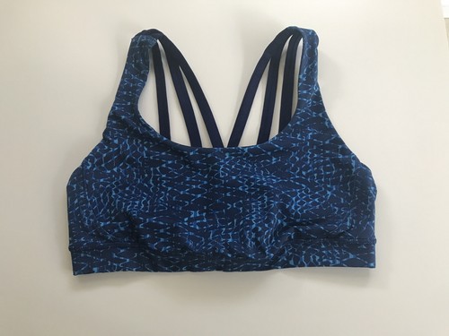 Lululemon Run For Days Bra II Samba Snake Kayak Blue Hero Blue Size: 8 - Picture 5 of 13