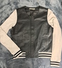 TOWNSEN Lambskin Leather Varsity Style Bomber Jacket XS