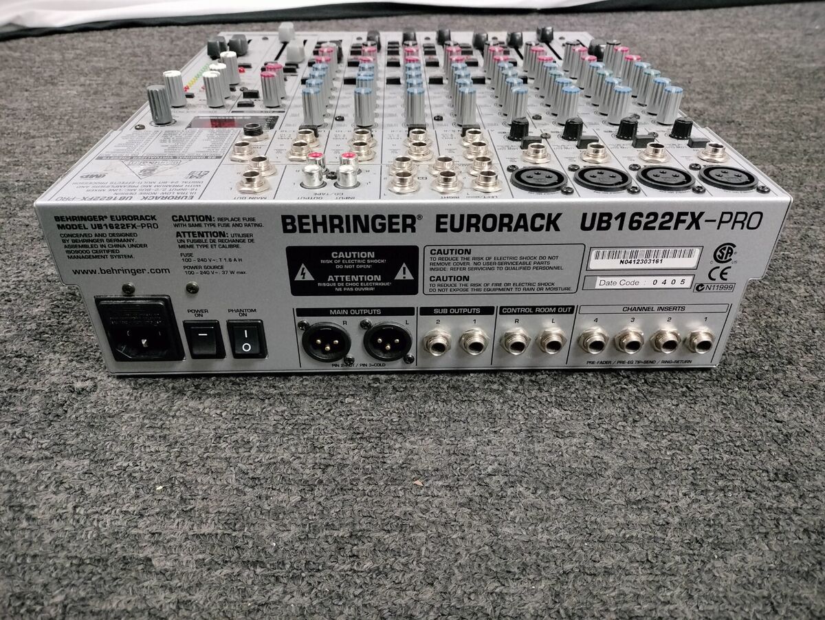 Behringer UB1622FX-PRO Eurorack 16-input 2/2-bus mixer w Behringer UB1622FX-PRO Eurorack 16-input 2/2-bus mixer w