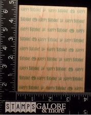 HERO ARTS RUBBER STAMPS S1314 HAPPY BIRTHDAY WORDPRINTS BACKGROUNDS 2034