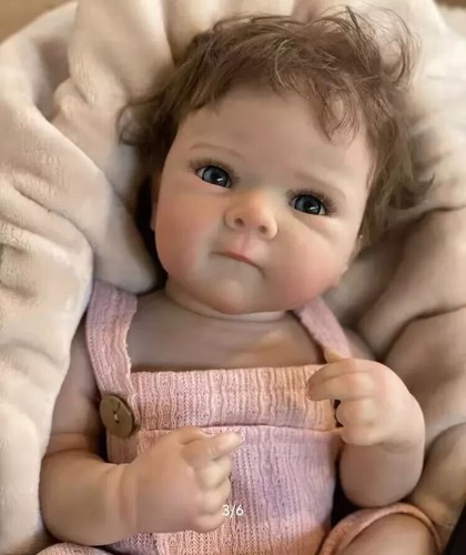50Cm Washable Bettie Reborn Baby Girl with Rooted Hair Full Body Vinyl Painted S - Picture 2 of 4