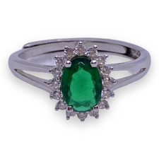 Anneau Princessa en Argent avec Pierres Précieuses et Diamants - Motifs Bijoux