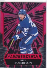 2020/21 UD..NICK ROBERTSON..FLUORESCENCE..ROOKIE..# F-1..MAPLE LEAFS