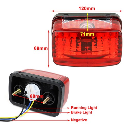 Taillights Rear Tail Light Brake Lamps For Yamaha Grizzly Big Bear Bruin Kodiak - Picture 12 of 12