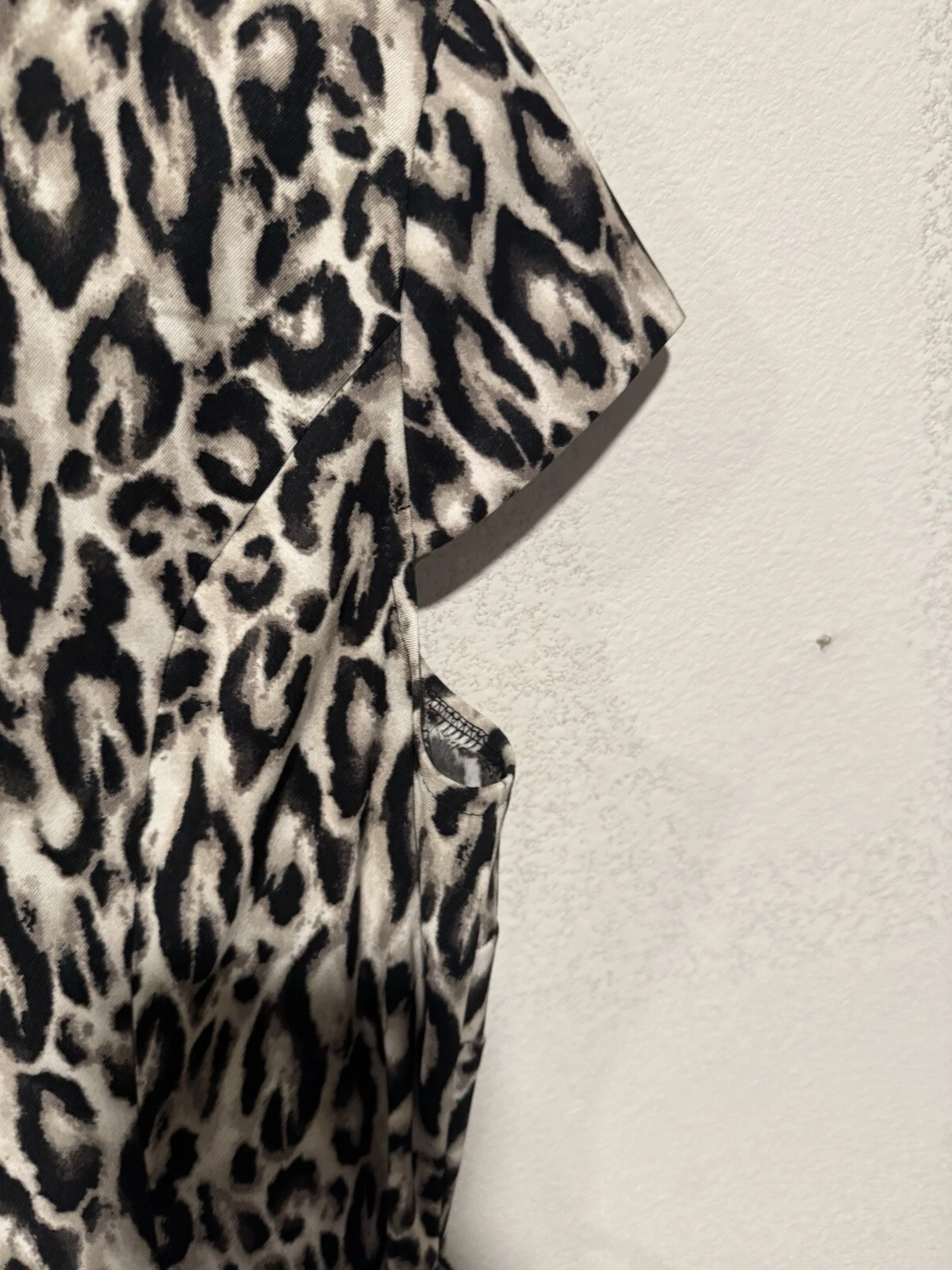 Abito donna Alyx marrone casual 12 leopardato animale matita balze vestito