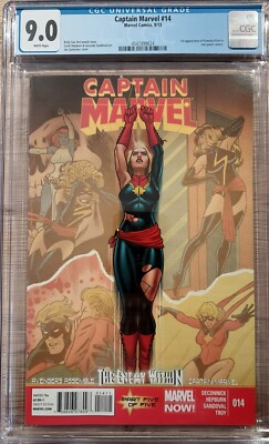 Captain Marvel (2012) #14 Comic 2013 CGC 9.0 1st Appearance Kamala Khan Cameo