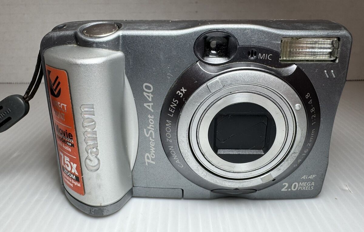 Canon PowerShot A40 Digital Camera 2.0MP Compact 3x Optical Canon PowerShot A40 Digital Camera 2.0MP Compact 3x Optical