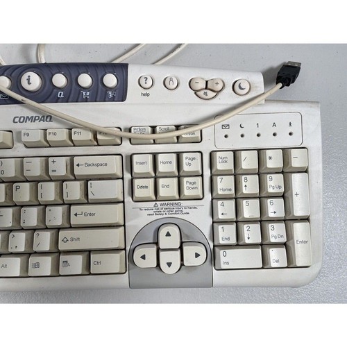 Vintage Compaq Wired USB KeyboardModel SDM4540UL Tested Working - Picture 4 of 7