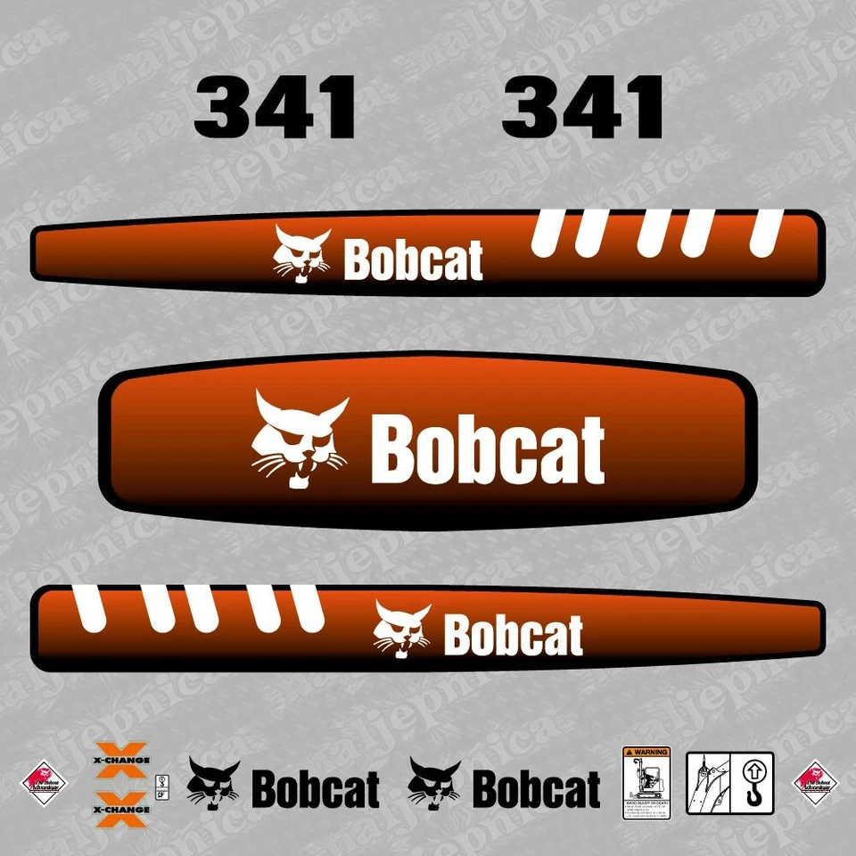 4.11 Bobcat 341 - Excavator decal aufkleber sticker adesivo set