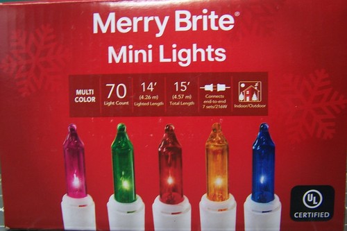 70 Mini All Occasion, Christmas, Patio, Weddings Lights Multi Color w/White Wire - Picture 4 of 6